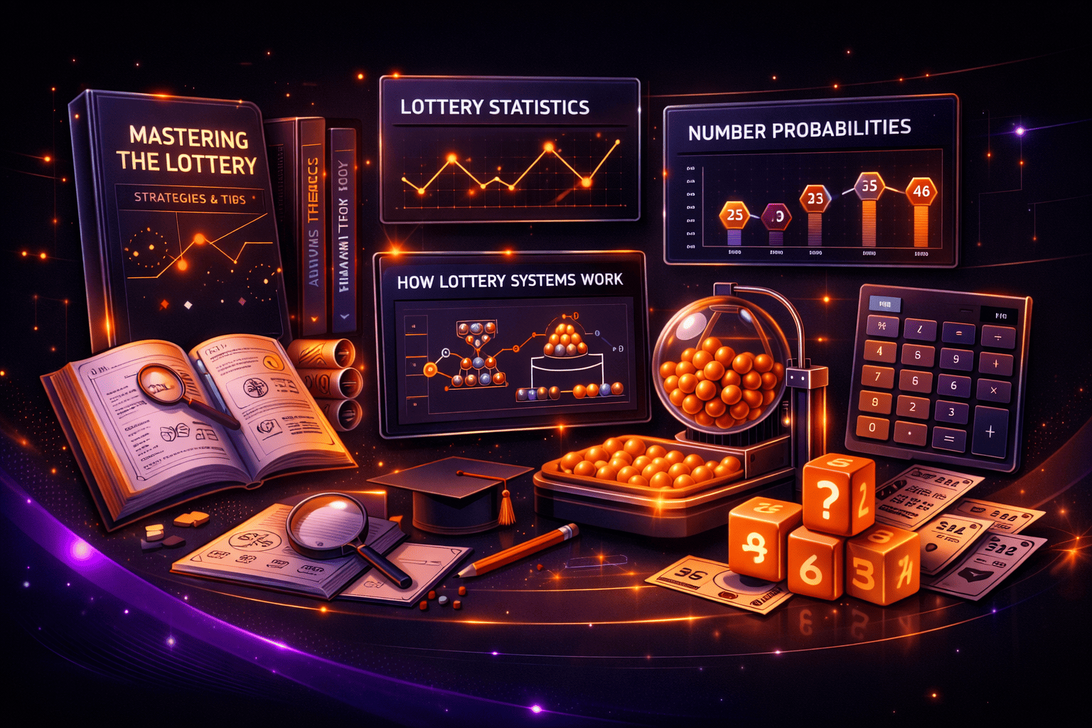 Educational materials and resources for understanding lottery game mechanics and number theory
